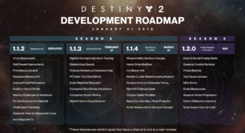 Bungie releases updated Destiny 2 development roadmap