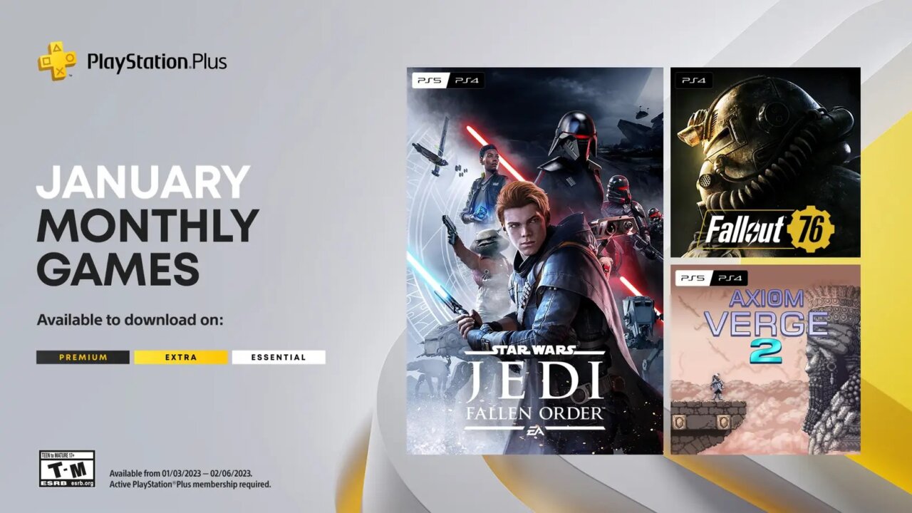 PS Plus games for Jan. 2023 Star Wars Jedi Fallen Order, Fallout 76