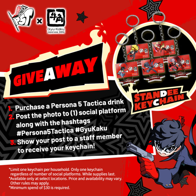 Funatics Keychain Persona 5 Tactica x Gyu-Kaku brings drinks and keychains to Phantom ...