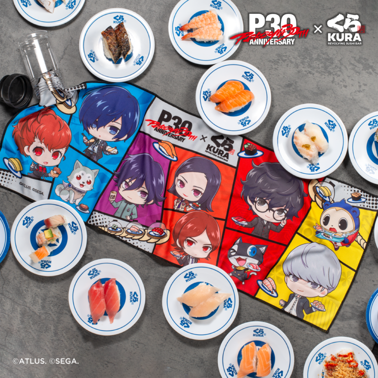 Persona and Kura Sushi urges diners to “Take your plate” in a collaboration set to kick off August 1st