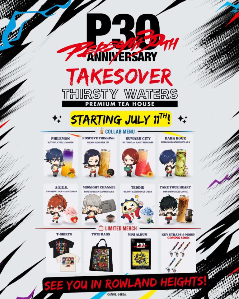 Thirsty Waters Premium Tea House becomes Junes Cafe this Summer as part of the Persona 30th Anniversary Celebration