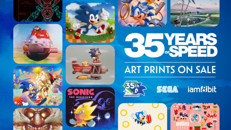 Select pieces and prints from the 35 Years of Speed Exhibition will be available on iam8bit.com