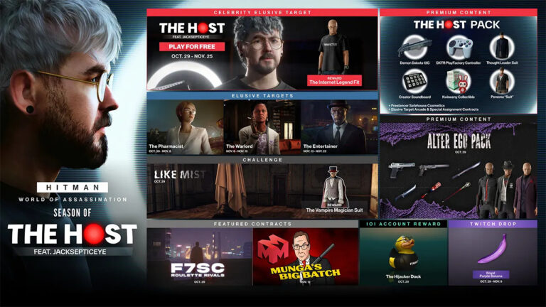 Mete out justice against an evil streamer in Hitman: World of Assassination’s latest Elusive Target